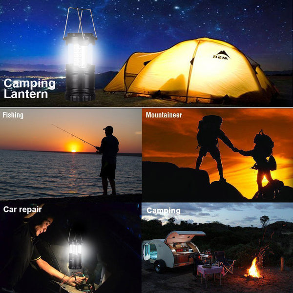Alltrolite 2-Pack Camper LED Camping Lantern Lights Collapsible 500lm | COB Technology | Waterproof Lantern with Magnetic Base for Night, Night